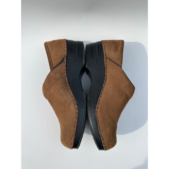 LL Bean Brown‎ Suede Slip On Loafer Clogs SZ 9 M Nursing Outdoor Comfort - Picture 6 of 9